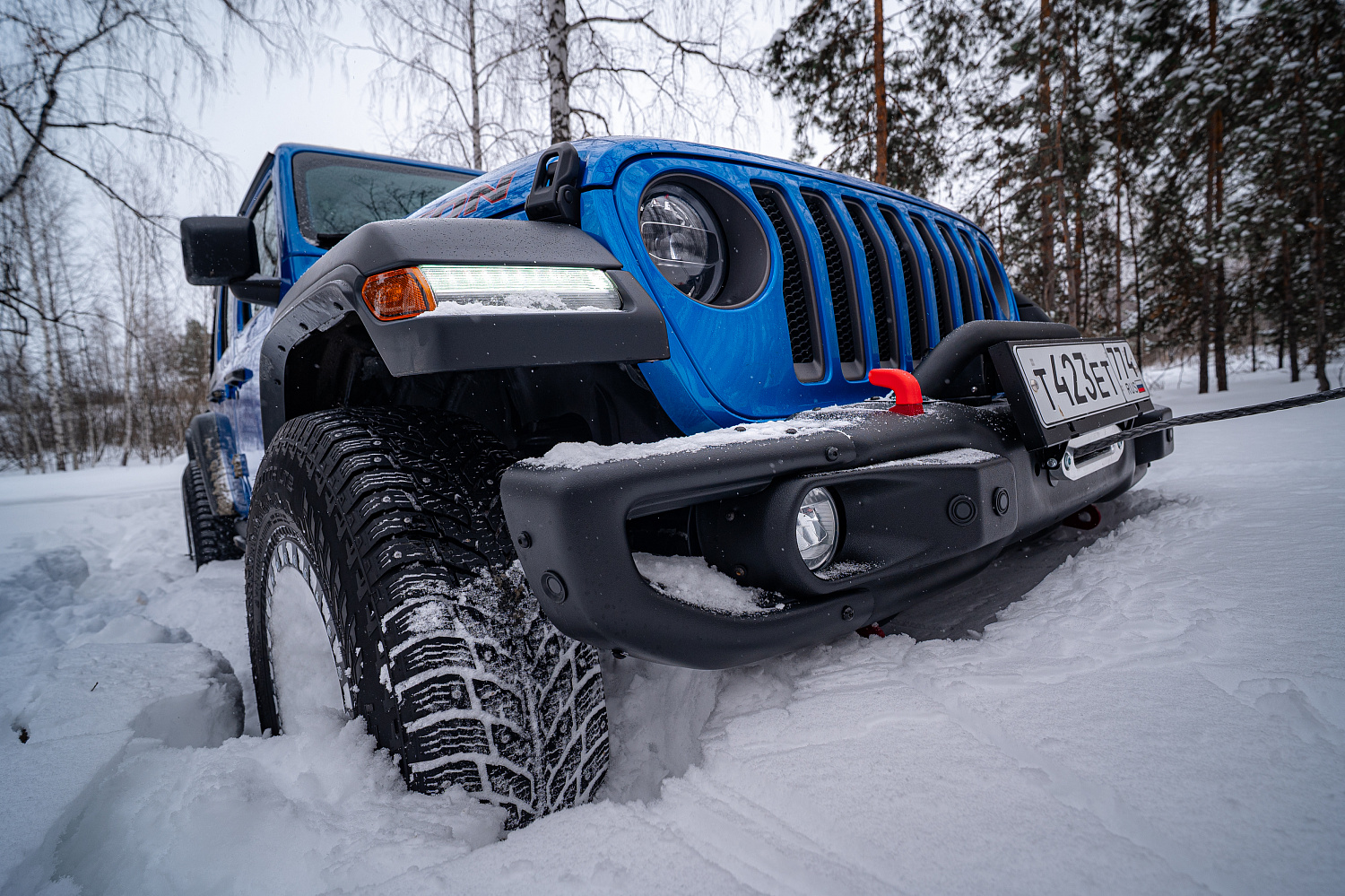 Рамка номерного знака слайдер под установку лебедки в Jeep Wrangler JL JT JK