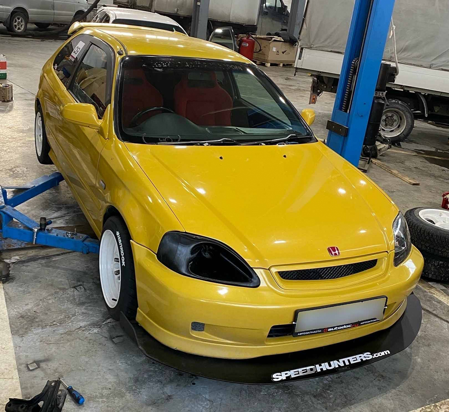 Воздухозаборник вместо фары Password JDM style Honda Civic Ek Ej (1996-2000)