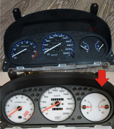 Шкалы приборных панелей Mugen для Honda Civic Ek Ej Si VTI (1996-2000)