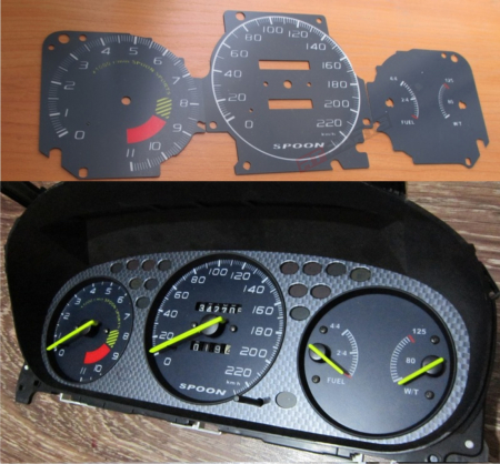 Шкалы Spoon для приборных панелей Honda Civic Ek Ej VTI SI (1996-2000)